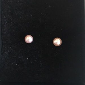 5mm freshwater pearls 14 K gold posts.